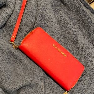 Red Michael Kors wallet